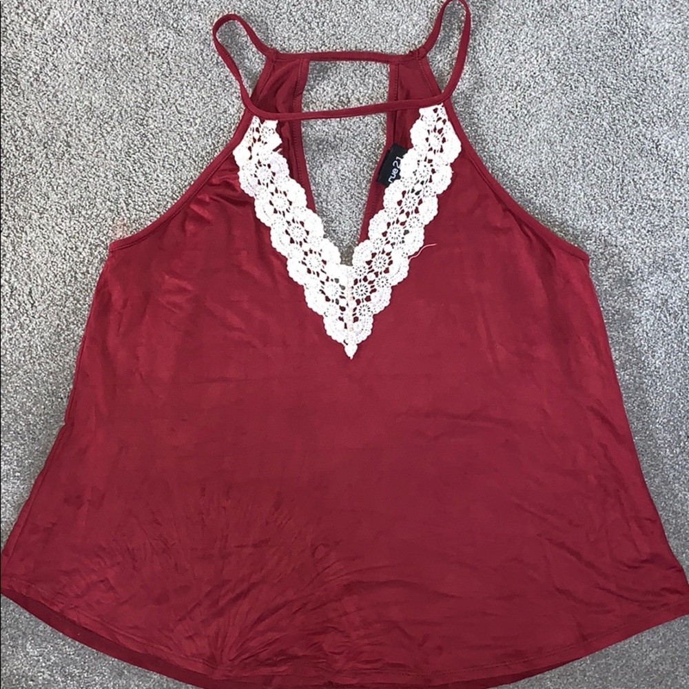 Rue 21 | maroon halter/V-neck